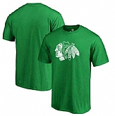 Men's Chicago Blackhawks Fanatics Branded St. Patrick's Day White Logo T-Shirt Kelly Green FengYun,baseball caps,new era cap wholesale,wholesale hats